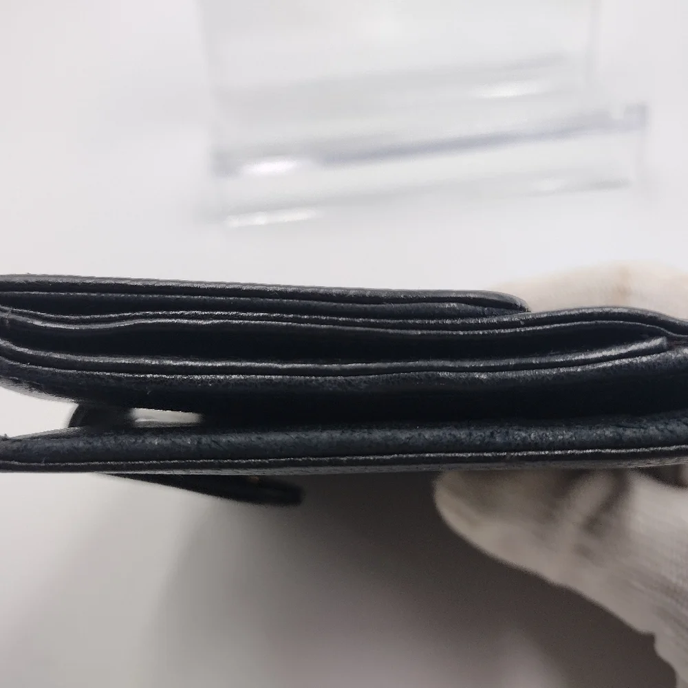 Authentic Chanel Black Logo Caviar Wallet